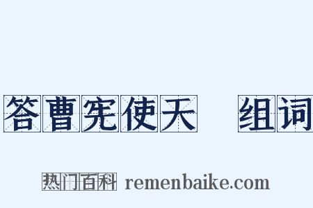 答曹宪使天祐组词是什么意思的图片